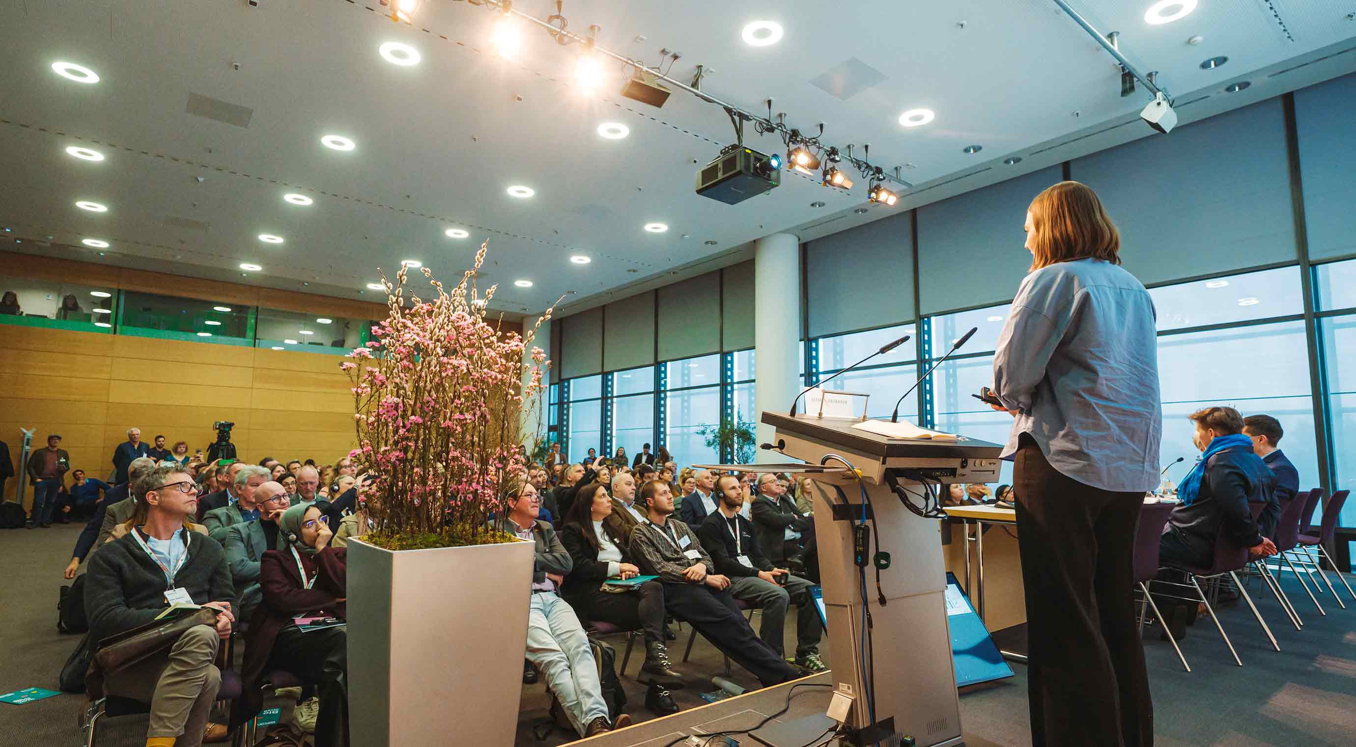 Speaker on stage at the BIOFACH Congress